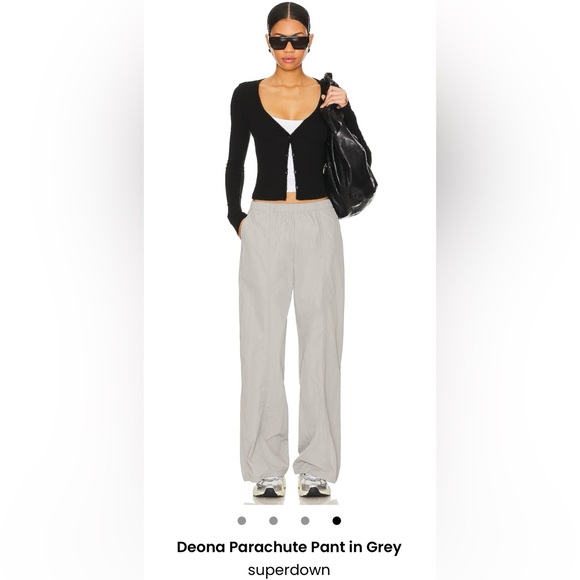 superdown Pants - superdown Deona Parachute Track Pants in Grey